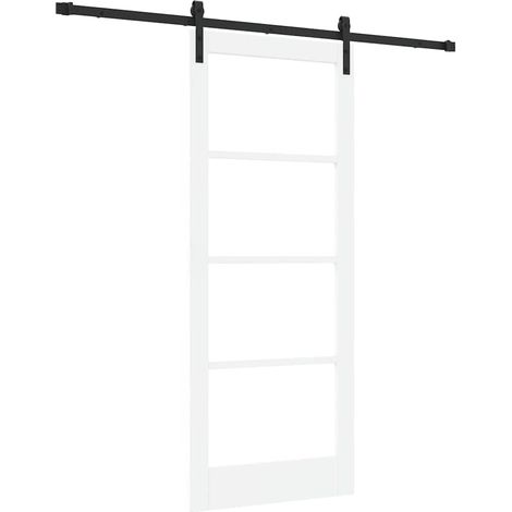 Maison Exclusive - Schiebetür ORKDAL Weiß und Schwarz 83 x 202 cm