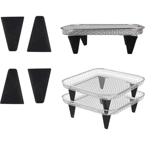 Set mit 16 erhöhten Silikonstützen für Dörrgestelle, ideal für mehrstöckige, stapelbare Heißluftfritteusenkörbe