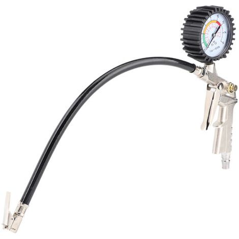 Manometro per pneumatici, pistola di gonfiaggio multifunzione per auto, moto e camion, resistente all'usura e alla ruggine. (1/5)