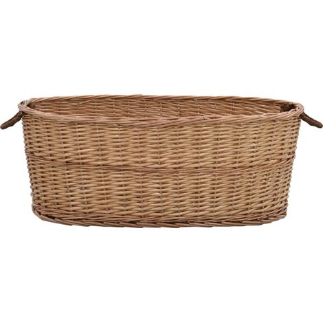 Maison Exclusive - Cesta per Legna con Maniglie 88x57x34cm Salice Naturale