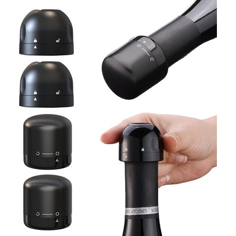 [Lot de 4] Bouchons de champagne et bouchons à pompe à vide pour vin rouge, Mi DXGHC-AquaForge (1/5)