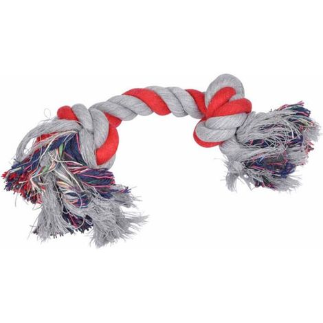 Jouet pour chien « Corde à double nœud » 28 cm rouge