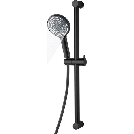 Ensemble de douche noir 60cm avec 6 jets et flexible 1.6m (1/5)