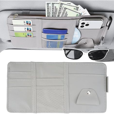 Sun Visor Organizer Leather Interior 31 x 15.5 cm (1/5)