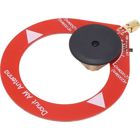 Antenne AM portable en forme d'anneau pour ondes moyennes, compacte et efficace pour améliorer la réception radio. (1/5)