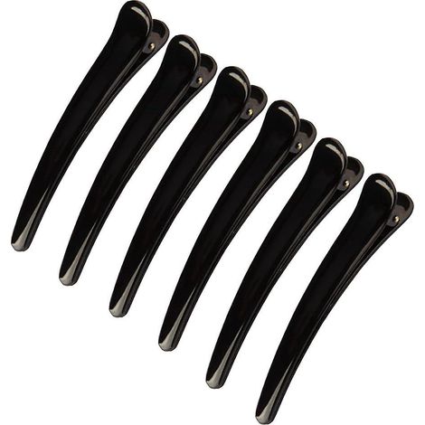 12 Pcs Pince Crocodile Cheveux, Bec De Canard Pinces Cheveux, Salon Barrettes, Plastique Coiffeur Pince, Pour Femmes/filles, Maquillage Et Coiff (1/5)