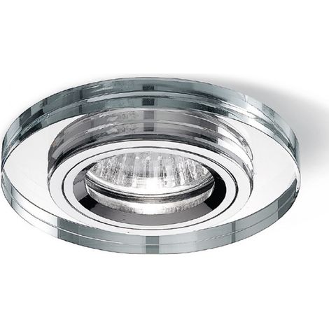 Faretto incasso vetro gea led ophelia gfa320 led spot tondo moderno specchio cartongesso