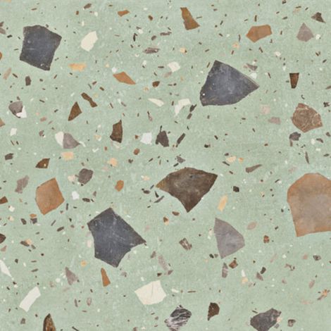 Baldosa Porcelánica Terrazo 100x50x2 cm / Verde Natural / Caja 1 un