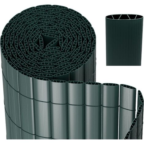 Randaco PVC Sichtschutzmatte Balkon – Stabiler Wind- & Sichtschutz für Garten, Terrasse & Zaun Grün 80x500cm