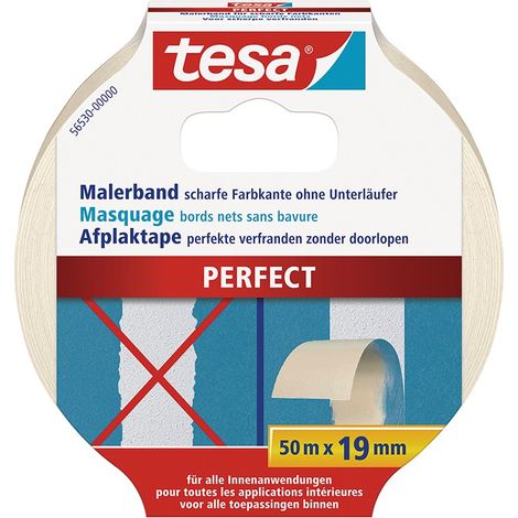 Cinta adhesivo de enmascaramiento para bordes filos, 50 M x 19 MM - tesa (por 16) (1/2)