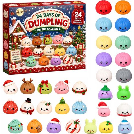 Calendrier De L'Avent à Presser De Nol 2026, Pour 24 Mini Squishies (1/5)