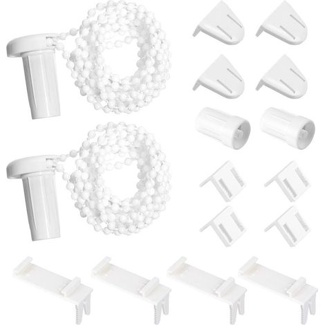 juegos de mecanismos para persianas enrollables, accesorios para cortinas y persianas, soportes para persianas enrollables, juego de fijación para persianas enrollables (blanco) (1/5)