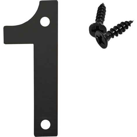 Chiffres Adresse Flottants - Métal Noir Résistant Aux Intempéries - Pour Jardin Garage Boîte Aux Lettres Extérieur - 1 Pièce (1/5)