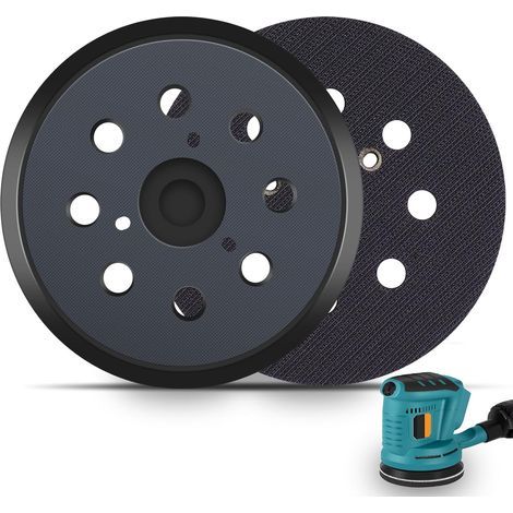 1 Plateau De Support 125 Mm, 8 Trous, Polyuréthane, Pour Ponceuse Orbitale (1/5)