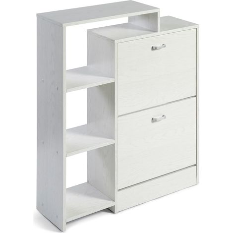 Zapatero Abatible Orlando 4 baldas 92x79x24 cm  Blanco (1/5)