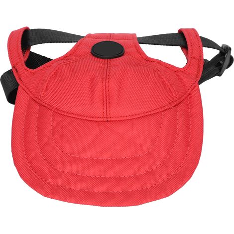 Chapeau pour chien avec langue de canard, ajustable, mignon et confortable, casquette de baseball avec protection solaire (rouge, taille L) (1/5)