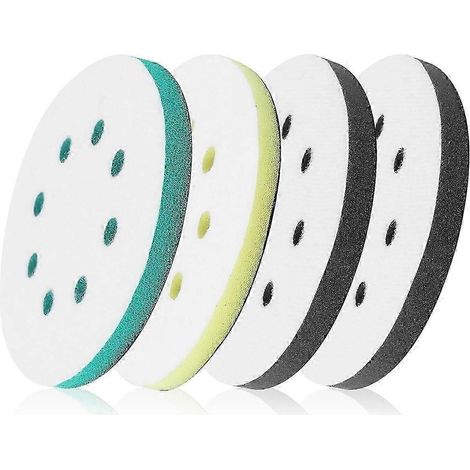 Lot de 4 disques de ponçage en mousse pour ponceuse orbitale, 12,7 cm (5 pouces), 8 trous, Surfprep (1/4)