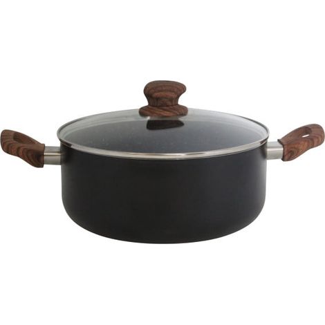 Dutch Oven - 4.8 L - Revêtement Céramique Antiadhésif - Couvercle En Verre - Poignées Latérales Antichaleur - Pour Soupes Et Ragoûts - 1 Pièce (1/5)