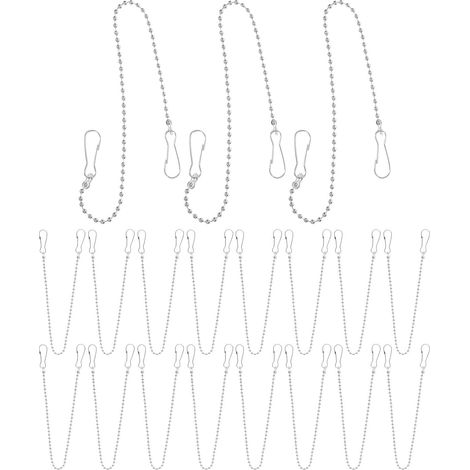 Chaîne Suspendre en Acier Inoxydable 24pcs avec Crochets, Support pour Mangeoires à Oiseaux et Décorations Extérieures, Installation Simple et Solide (1/5)