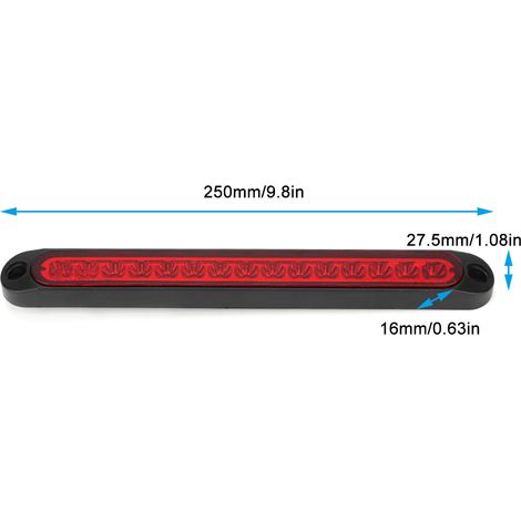 Feux arrière de camion haute qualité à 15 LED, feux arrière de remorque à 15 LED, feux de freinage surélevés à 15 LED (rouges) (1/5)