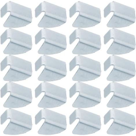 20 Pièces Supports Étagères Métalliques Clips de Fixation Triangulaires Épais pour Armoires Bureau et Cuisine Supports pour Panneaux Contreplaqué Mélaminé et Métal (1/5)