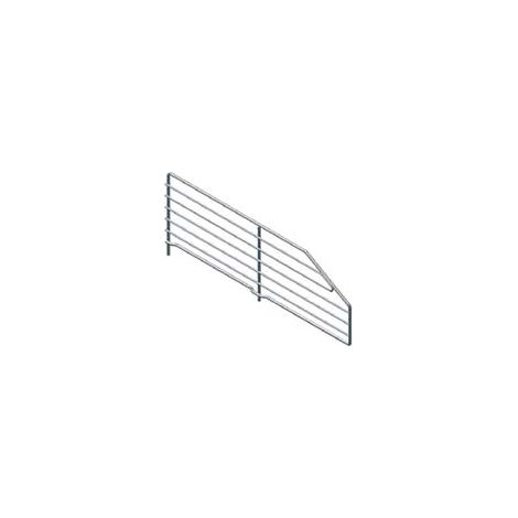 DIVISORIO TRAPEZOIDALE IN FILO CROMATO mm.500 l.x160/80 h.