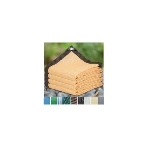 Toile Ombrage UV Protection pour Terrasse Jardin Extérieur, Filet D'Ombrage Serres Filet Coupe-Vent avec Oeillets,12 Broches Voile d'ombrage,Beige,3X6m (1/5)