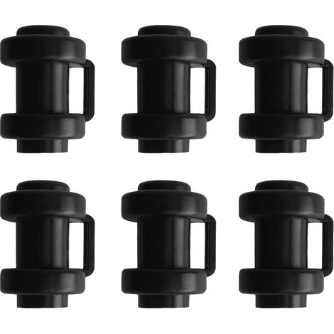 tappi per pali del trampolino, tappi per pali della recinzione del trampolino, tappi di protezione per ganci di rete, parti e accessori per trampolino, 25 mm, nero