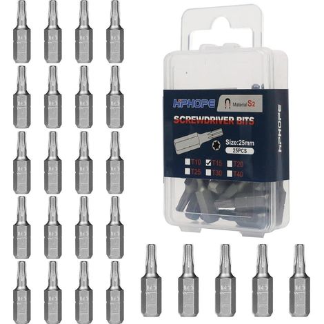 Bitsortiment Torx T15 25mm T15 25 Stück (1/4)