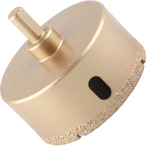 Scie cloche diamantée en acier au carbone, foret à perçage pour carrelage, porcelaine et verre, queue triangulaire, 75 mm