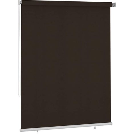 Store roulant extérieur 185x230 cm en HDPE marron – Brise-vue occultant anti-UV 90% pour balcon, terrasse et pergola (1/5)