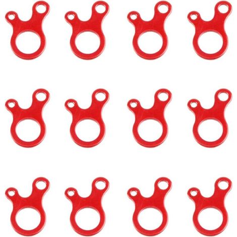 Tendeur De Corde Tendeur Camping En Alliage D'aluminium Crochet Ajusteur De Corde Durable Antidérapant Pour Tente Bâche Randonnée Camping Rouge (Forme D'escargot) - 12 Pièces (1/5)