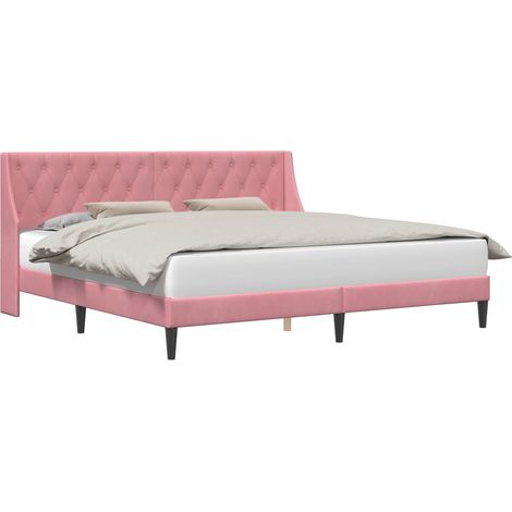 Maison Exclusive - Struttura del letto con testiera Rosa 180 x 200 cm Velluto