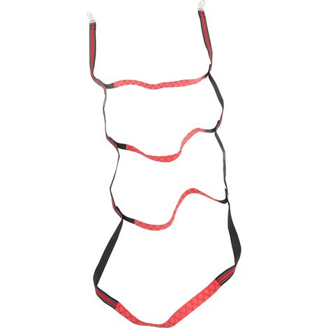 Échelle de corde marine pour bateau pneumatique, kayak, bateau à moteur, canoë, rouge, 4 marches (1/5)