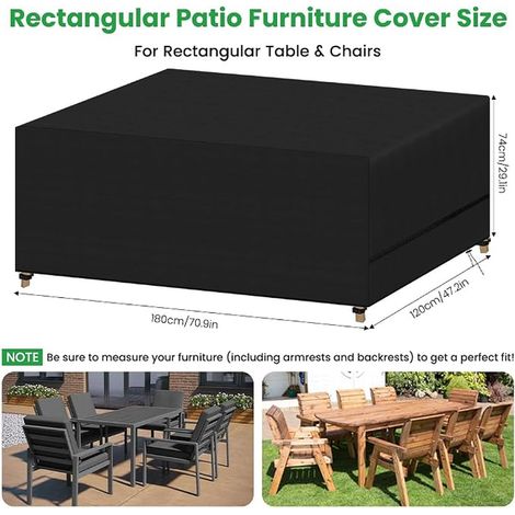 Oxford Fabric Garden Furniture Cover Garden Table (1/4)