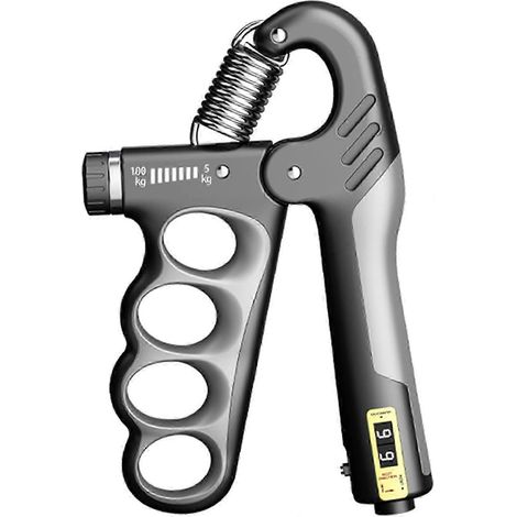 Hand Grip Strengthener, Forearm Grip Strengthener, Adjustable Resistance, 5-100Kg(Gray) (1/4)