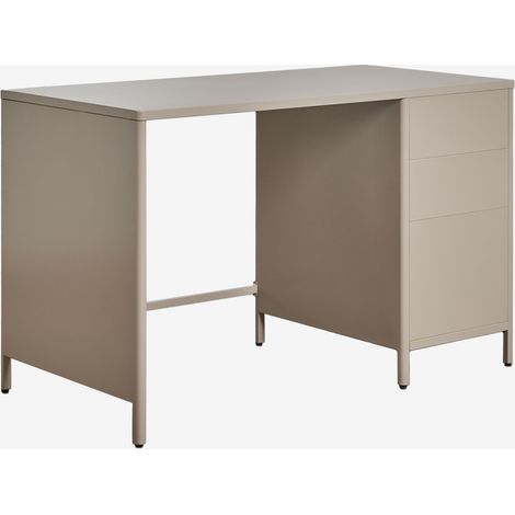 SKLUM Schreibtisch aus Stahl mit Schubladen Michigan Moka Braun                                  