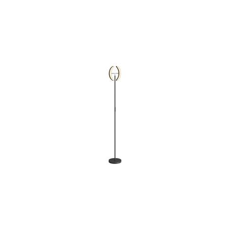 Lampadaire à intensité variable 2700K-6000K avec télécommande et double tête rotative à 350°, noir (1/5)