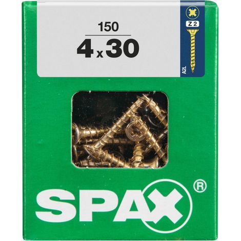 Spax Universalschrauben 4.0 x 30 mm PZ 2 - 150 Stk. Holzschrauben