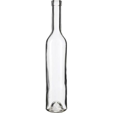 BOTTIGLIA IN VETRO PER DISTILLATI 'BORDOLESE' 500 ml - colore bianco- 24 pezzi - Senza Marca