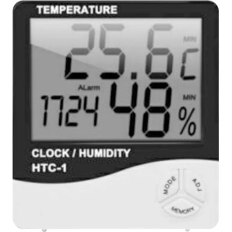 Thermomètre-hygromètre numérique électronique LCD pour intérieur, station météo avec alarme, affichage de la température et de l'humidité.