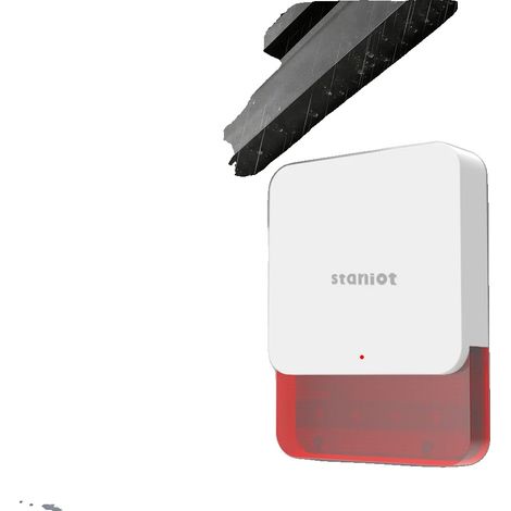 Sirena estroboscópica, alarma de 115 dB, alcance de transmisión de 500 m, color rojo. (1/2)
