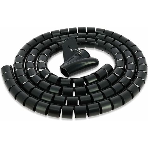Gaine Spiralée Câble - 22 mm x 5 m - Protection Câbles Électriques - Gestion Câblage Bureau Atelier - Polyéthylène (1/5)