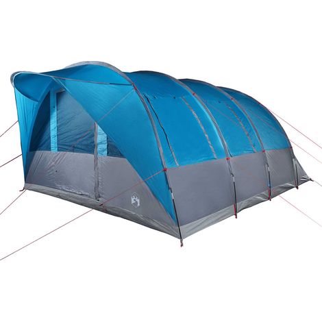 vidaXL Tenda Familiare a Tunnel per 7 Persone Blu Impermeabile (1/5)