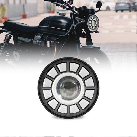Phare LED de 5,75 pouces, phare de moto de 5-3/4 pouces avec feux de jour/clignotants/feux de croisement/feux de route IP6 (1/5)