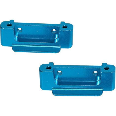 Lot de 2 pare-chocs avant et arrière de rechange pour voiture RC, bleus.