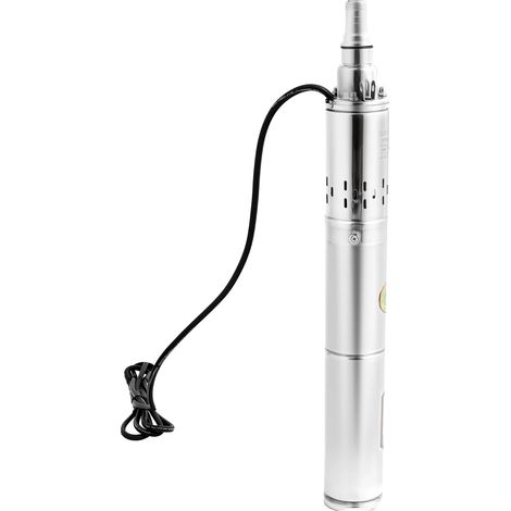 Bomba sumergible para pozo, motor de CC de 370 W, construcción de acero inoxidable, enchufe europeo, 24 V. (1/2)