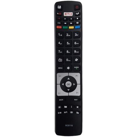RC5118 Télécommande de remplacement pour Hitachi Smart TV avec clé NETFLIX (1/5)