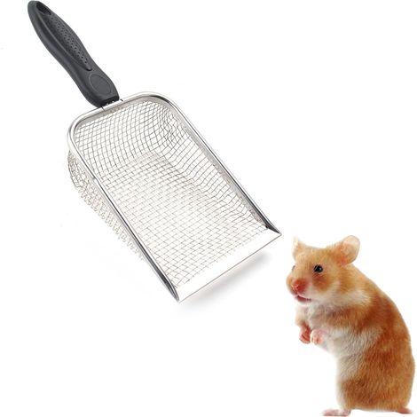 Hamster Litter Scoop Corner Cleaning Mesh Fine Holes Hamster Waste Scoop Cleaning Tool (1/5)