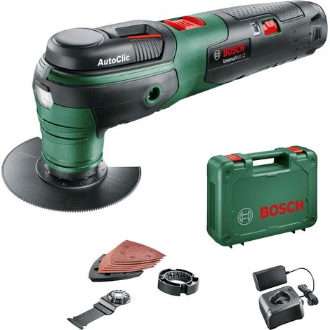 Bosch Akku Multifunktionswerkzeug UniversalMulti 12 (1 Akku, 12 Volt System, für Starlock Zubehör, 6tlg. Schleifpapierset, 4 Zubehörteile) (1/5)